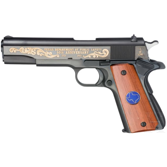 Colt Mk IV Commemorative Texas Departement of Public Safety, in Holzkassette