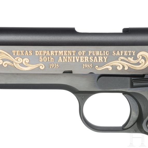 Colt Mk IV Commemorative Texas Departement of Public Safety, in Holzkassette