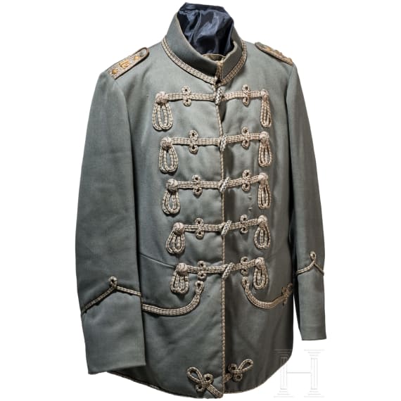 A field grey attila for officers in the Thuringian Hussar Regiment No. 12