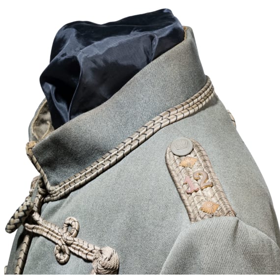 A field grey attila for officers in the Thuringian Hussar Regiment No. 12