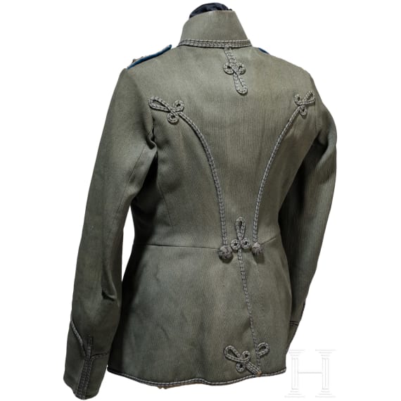 A field grey attila for a lieutenant in Hussar Regiment No. 16