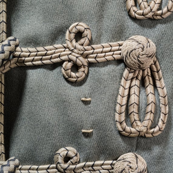 A field grey attila for officers in the Thuringian Hussar Regiment No. 12