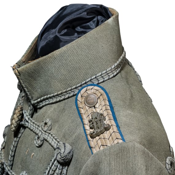 A field grey attila for a lieutenant in Hussar Regiment No. 16