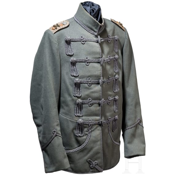 A field grey attila for officers of the Prussian Hussars