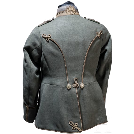 A field grey attila for a lieutenant colonel of the Hussars