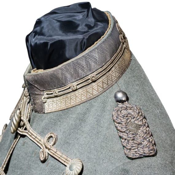 A field grey attila for a lieutenant colonel of the Hussars