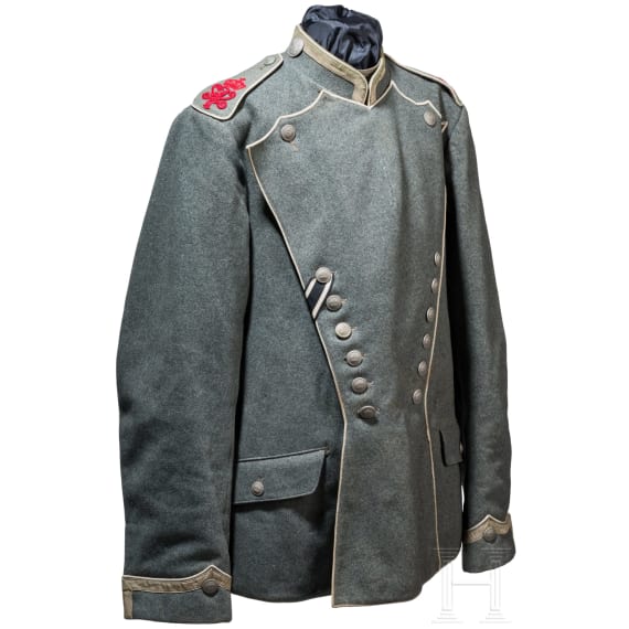 A field-grey Ulanka for non-commissioned officers in the Royal Uhlan Regiment (1st Hanoverian) No. 13, dated 1914