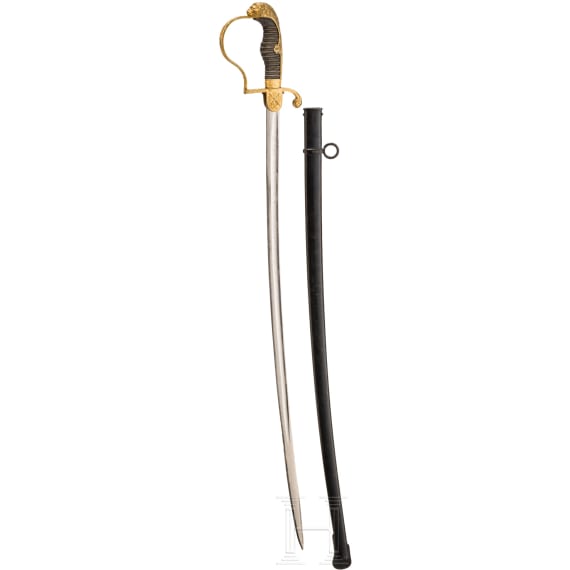 An artillery officer's sabre with inscription, dated 1914 - 1915