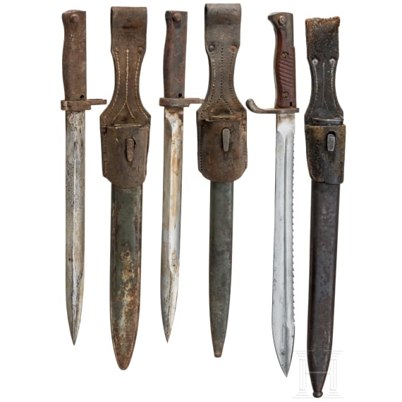 Three German bayonets