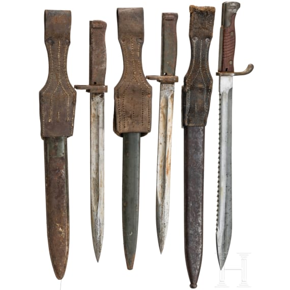 Three German bayonets