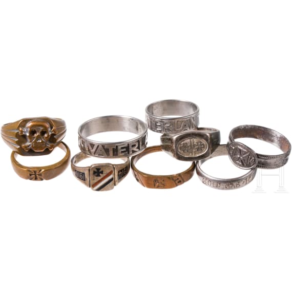 A small collection of patriotic rings