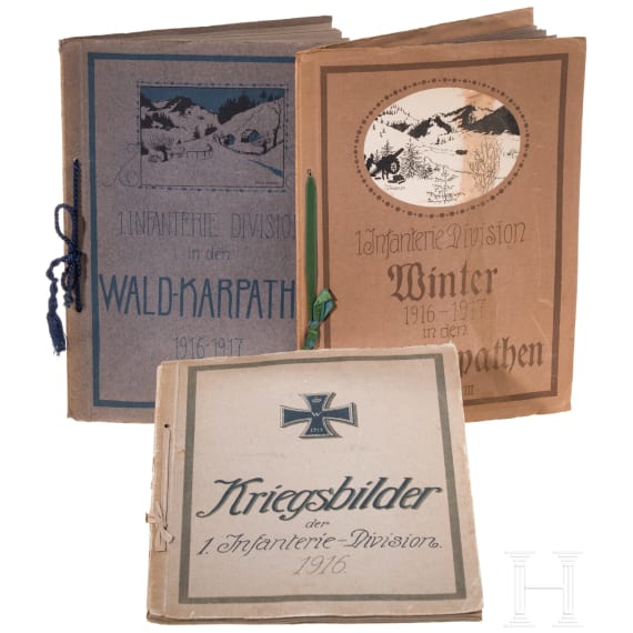 Three German photo albums, mostly Carpathian Front, 1916&ndash;1917