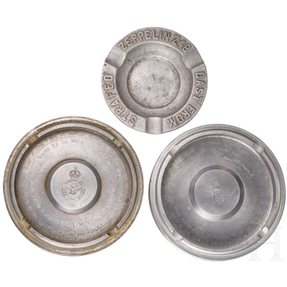 A collection of Zeppelin parts, badges and aircraft parts