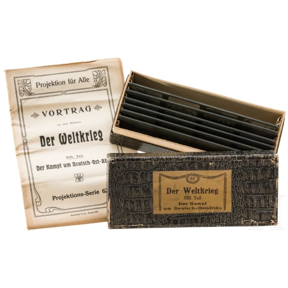 Glass slides &lsquo;The Battle for German East Africa&rsquo;, probably 1920s