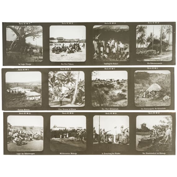 Glass slides &lsquo;The Battle for German East Africa&rsquo;, probably 1920s