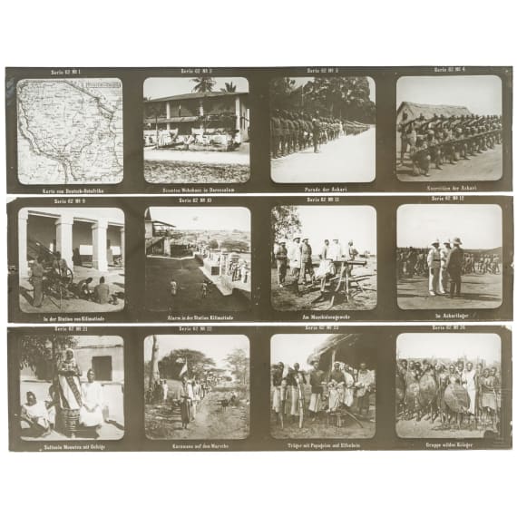 Glass slides &lsquo;The Battle for German East Africa&rsquo;, probably 1920s