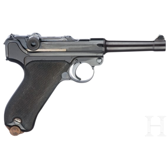 Pistole 08, DWM, 1908, "First Issue", mit Koffertasche