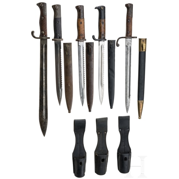 F&uuml;nf Mauser-Bajonette