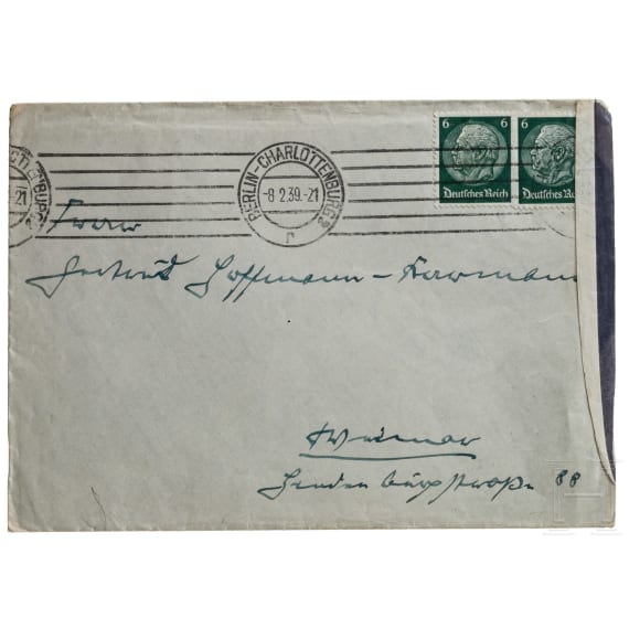 Generaloberst Walter Heitz (1878 - 1944) - eigenh&auml;ndiger, zweiseitiger Brief an die Sammlerin 1939