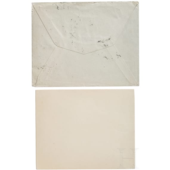 Reichskanzler Joseph Wirth (1879 - 1956) - handgeschriebene und unterzeichnete Karte im an die Sammlerin adressierten Kuvert