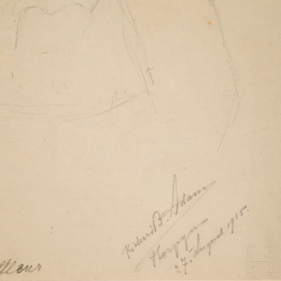 Richard Benno Adam (1873 - 1937), zwei Offiziersportraits, datiert 1915