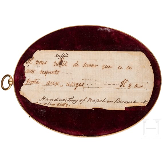 Napoleon I. - gerahmte Haarlocke