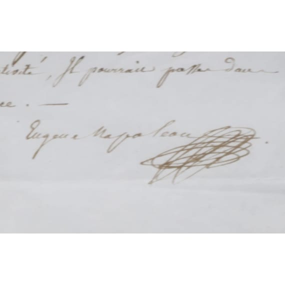 Eug&egrave;ne Napoleon/de Beauharnais (1781 - 1824) - eigenh&auml;ndiges und signiertes D&eacute;cret, um 1810