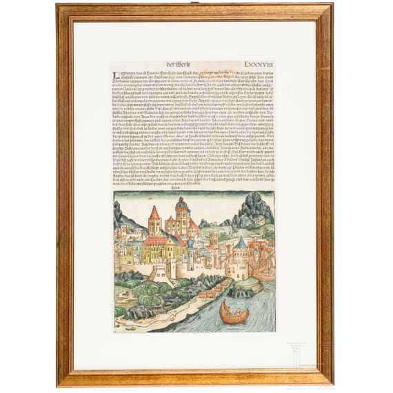 Sechs Bl&auml;tter aus der &bdquo;Liber chronicarum" (Schedelsche Weltchronik), N&uuml;rnberg, Anton Koberger, 1493