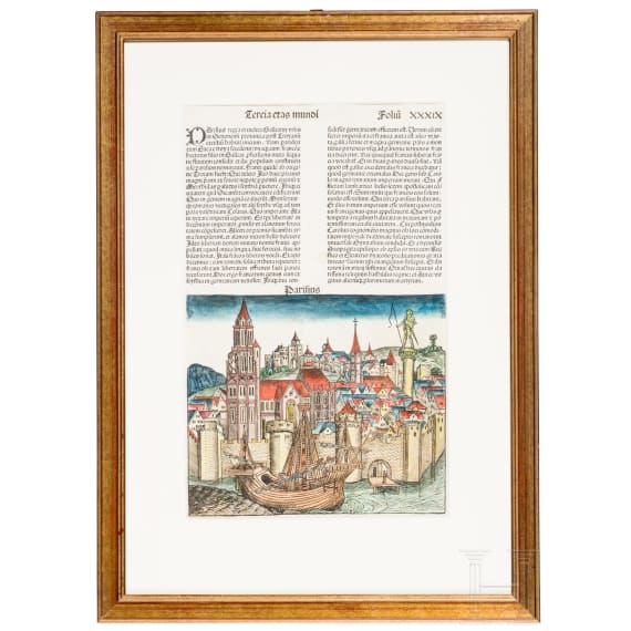 Sechs Bl&auml;tter aus der &bdquo;Liber chronicarum" (Schedelsche Weltchronik), N&uuml;rnberg, Anton Koberger, 1493