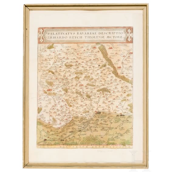 Vier historische Stadt- und Landkarten, 16./17. Jhdt.