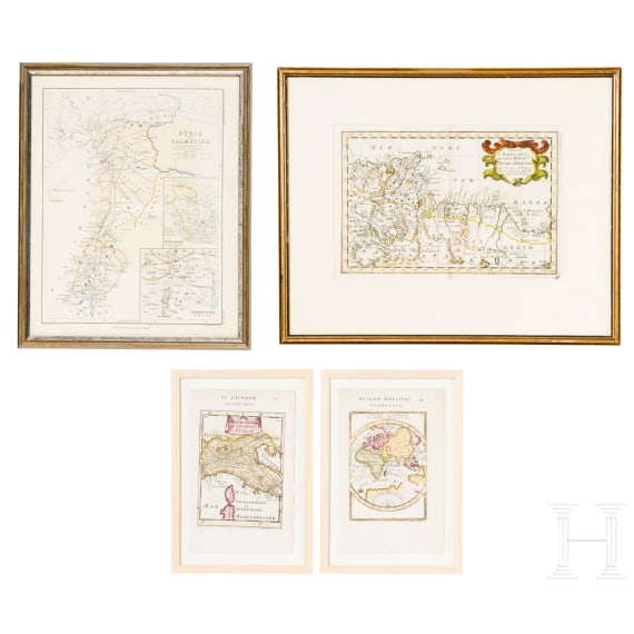 Konvolut von vier historischen Karten, 17.&ndash;19. Jhdt.