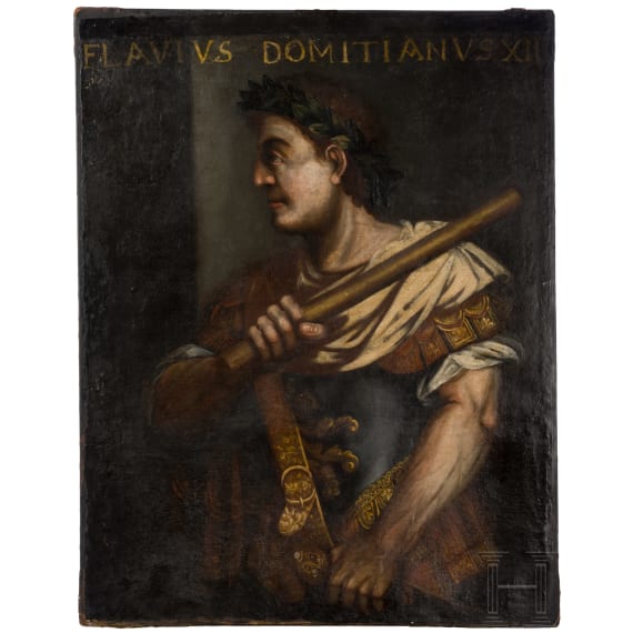 Gem&auml;lde des r&ouml;mischen Kaisers Flavius Domitianus, Anonym, wohl 18. Jhdt.