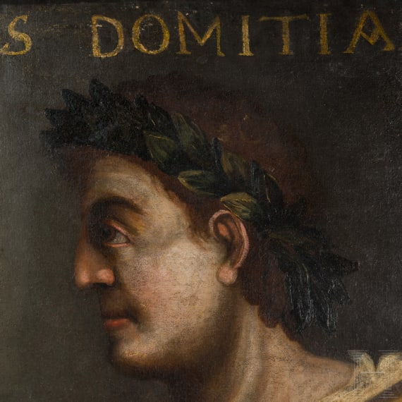 Gem&auml;lde des r&ouml;mischen Kaisers Flavius Domitianus, Anonym, wohl 18. Jhdt.