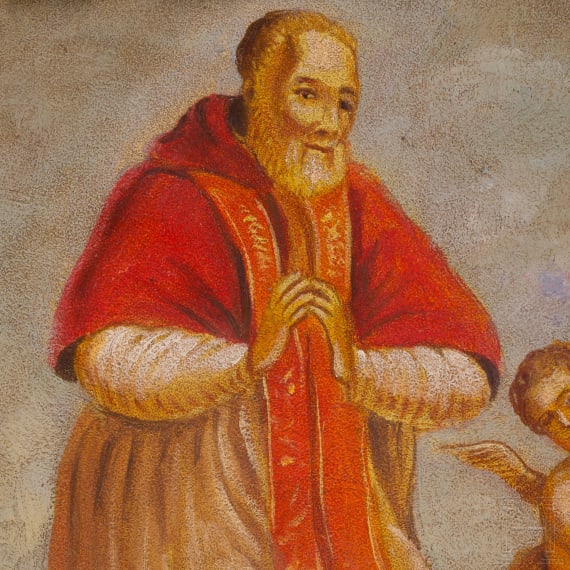 &bdquo;Heiliger Papst Pius V.", Anonym (wohl s&uuml;ddeutsch oder fl&auml;misch), sp&auml;tes 17. Jhdt.