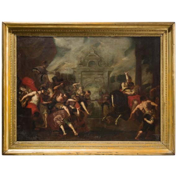 &bdquo;Raub der Sabinerinnen&ldquo;, unbekannter Maler des Barock, Ende des 17./Anfang des 18. Jhdt.