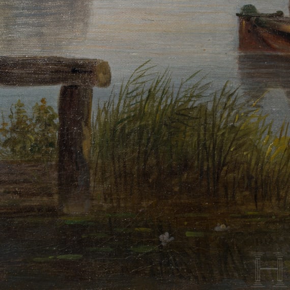 Cornelis Springer (1817-1891) zugeschr./Umkreis. - Aussicht mit Amsterdamer Barkassen