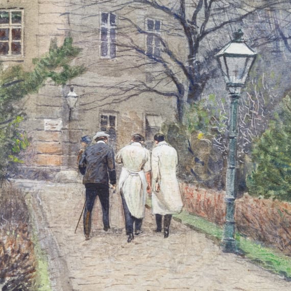 Ernst Graner (1865&ndash;1943) - Ansicht des Alten Allgemeinen Krankenhauses (AKH) in Wien