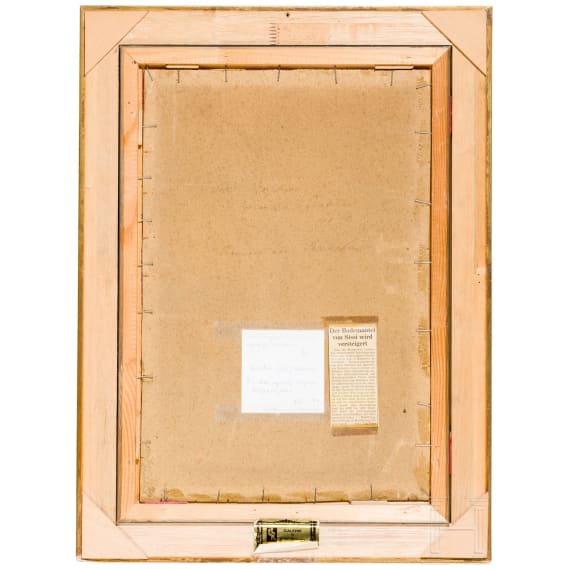 "Korfus &ndash; Achilleion / In der griechischen Dichterhalle", Hermione von Preuschen (Graz 1854 &ndash; 1918 Berlin), circa 1895&ndash;1910, oil on cardboard panel