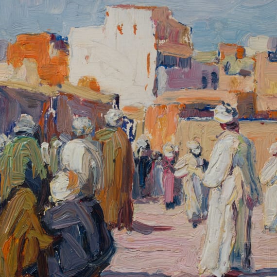 T&uuml;pke-Grande (1871-1946) - Oriental Market Bustle