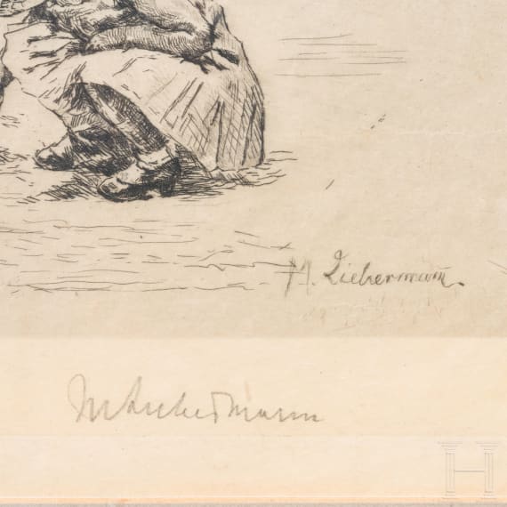 "Playing Children", Max Liebermann (Berlin 1847 &ndash; 1935), circa 1890, etching on paper