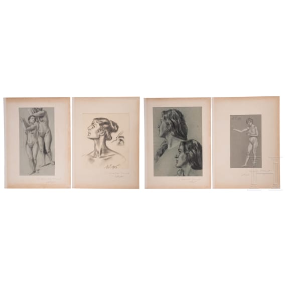 Max Seliger (1865&ndash;1920), Four Drawings, German, ca. 1900