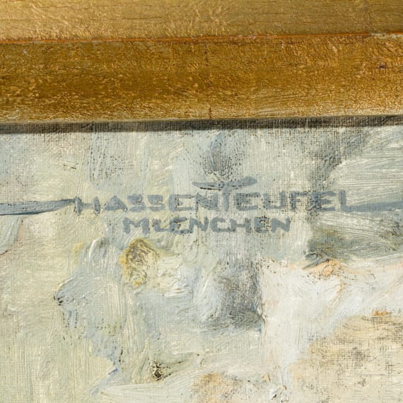 "Lute Player", Hans Hassenteufel (Hamburg 1887 &ndash; Munich 1943), 1920s, oil on canvas
