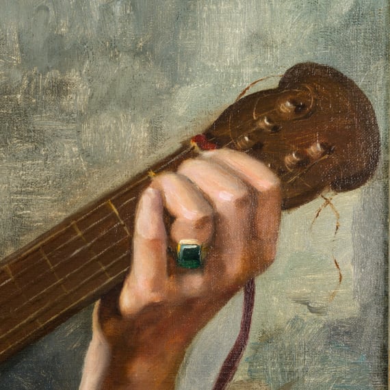 "Lute Player", Hans Hassenteufel (Hamburg 1887 &ndash; Munich 1943), 1920s, oil on canvas