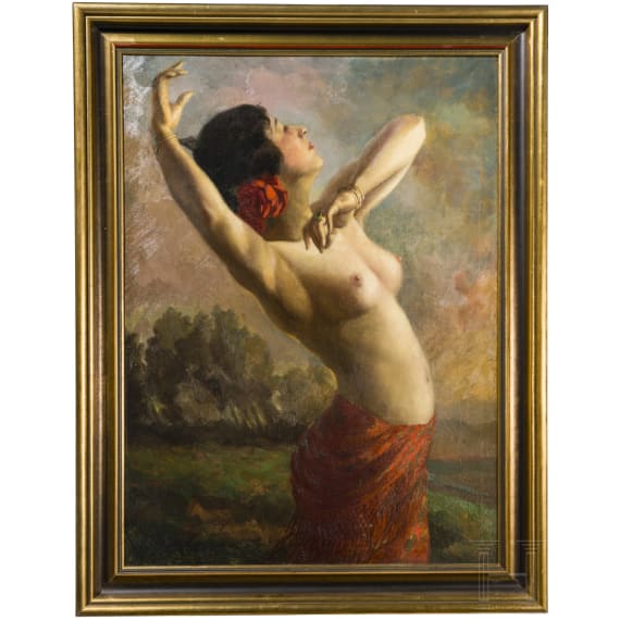 "Dancer", Hans Hassenteufel (Hamburg 1887 &ndash; 1943 Munich), 1920s, oil on canvas