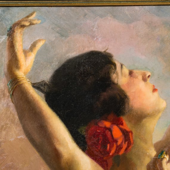 "Dancer", Hans Hassenteufel (Hamburg 1887 &ndash; 1943 Munich), 1920s, oil on canvas