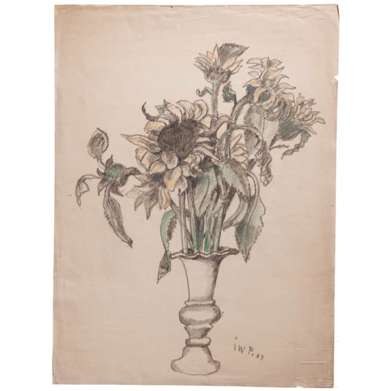 Jacob Wilhelm Fehrle (1884 - 1974), two German drawings, 20th century