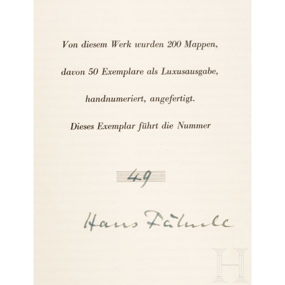 "Passion 1942", Hans F&auml;hnle (Stuttgart 1903 &ndash; 1968 Stuttgart), 1946, suite of 22 collotypes after chalk drawings on paper