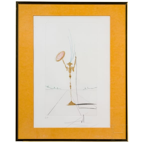 "Don Quichotte, Bouclier rouge", after Salvador Dal&iacute; (Figueres 1904 &ndash; 1989 Figueres), coloured print on laid paper