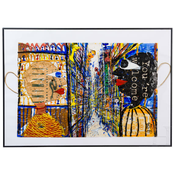 "Animal", THITZ (b. 1962 Frankfurt am Main), 1999, acrylic and ink on paper bag
