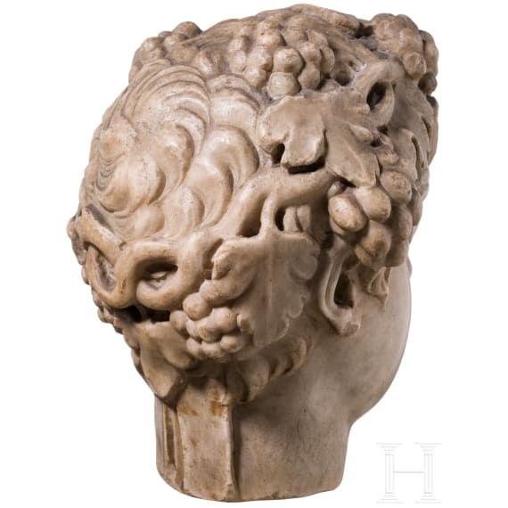 Marble head of a youthful male, probably Dionysos/Bacchus, Anonymous, probably 18th/19th century